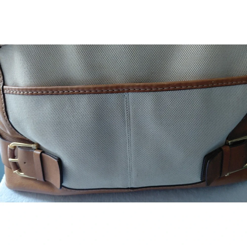Michael Kors Classic Leather And Canvas Handbag Read Description